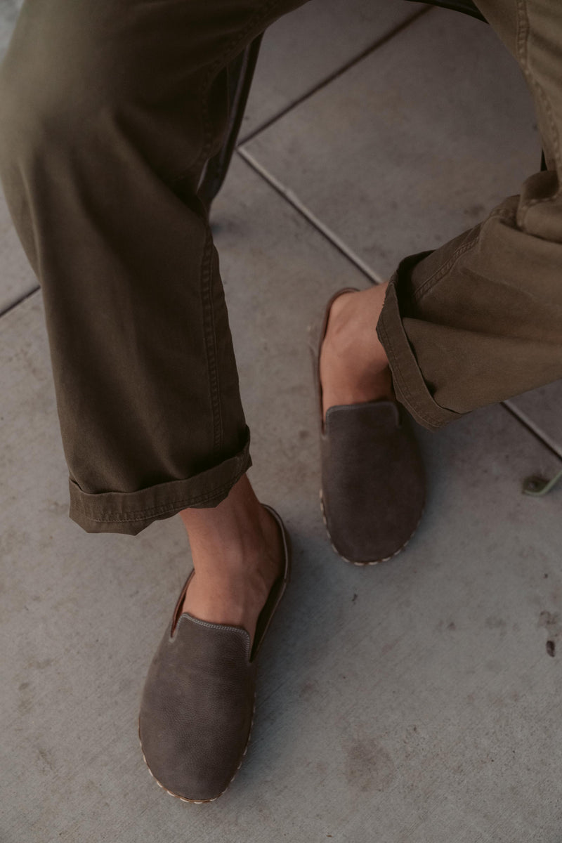 Men's Barefoot Grounding Slip-on Shoes / Stone