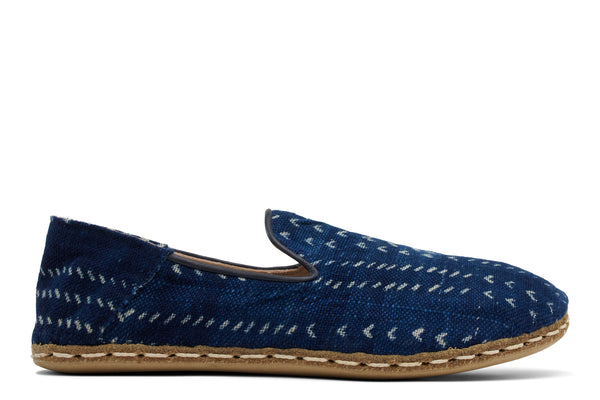 Women s Barefoot Grounding Mudcloth Slip on Shoes Indigo