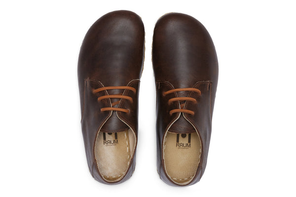 Men's Barefoot Grounding Lace Up Shoe / Coffee
