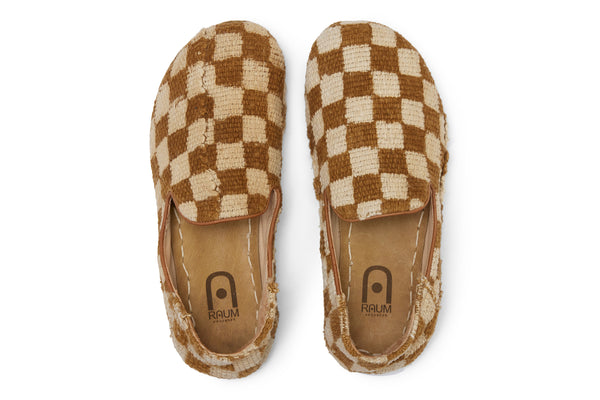 Women's Barefoot Grounding Mudcloth Slip-on Shoes / Checkered *Limited Edition