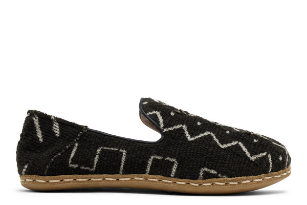 Men's Barefoot Grounding Mudcloth Slip-on Shoes / Black
