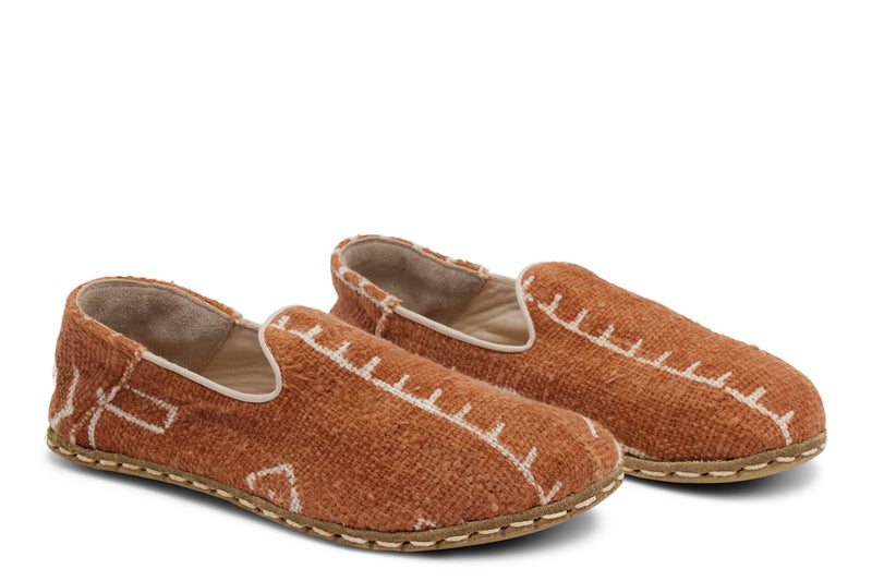 Women's Barefoot Grounding Mudcloth Slip-on Shoes / Terracotta