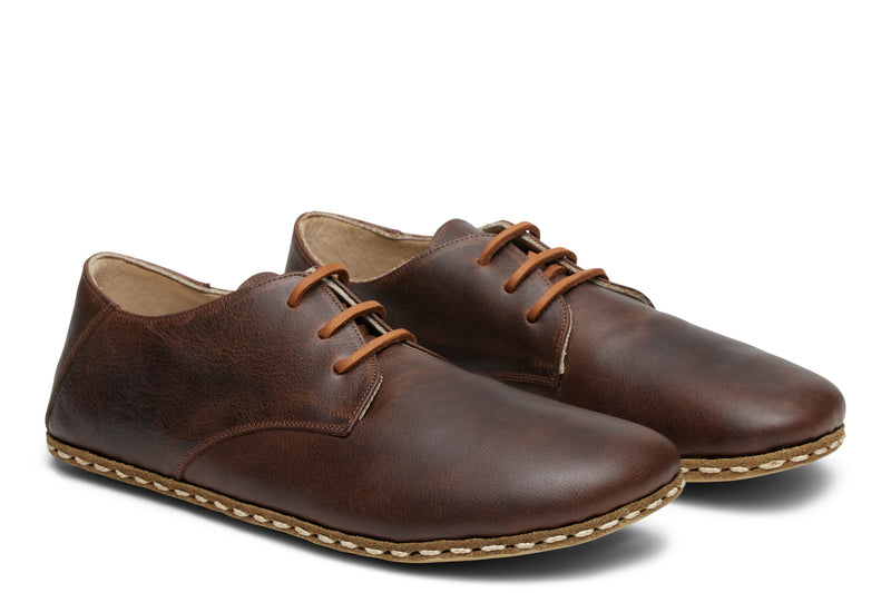 Men's Barefoot Grounding Lace Up Shoe / Coffee